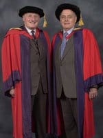 Denis Burrell (right) with John Wheeler (HonDUniv)