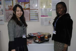 Volunteer Kuramochi with Alicia Robinson