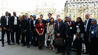 BUCSIS students outside the House of Lords
