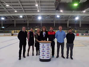 MK Lightning with representatives from The University of Buckingham
