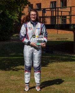Abi Birch with medal