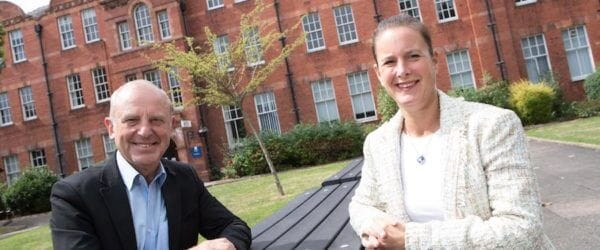 Karol Sikora and Amanda Weston at Crewe campus