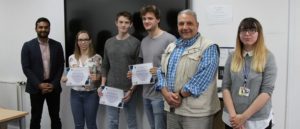 students and staff at community computing event