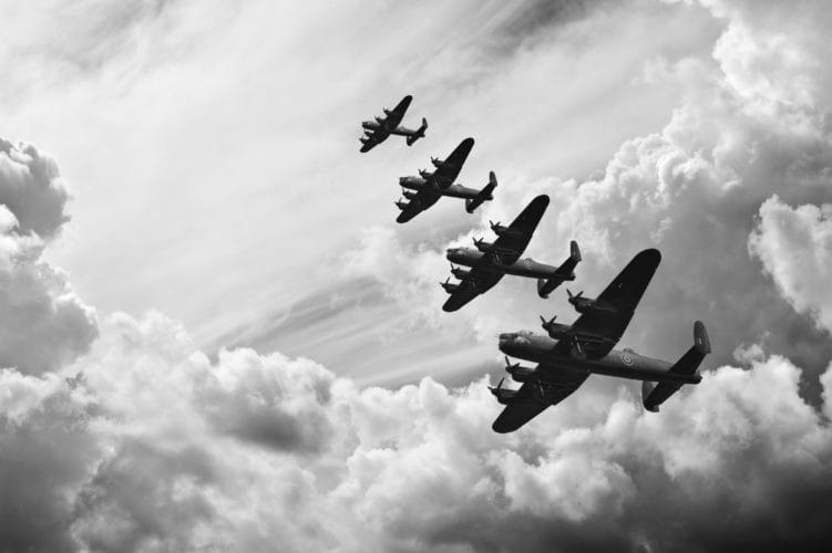 war planes in the sky