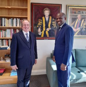 James Tooley, Vice-Chancellor with Ade Osibogun
