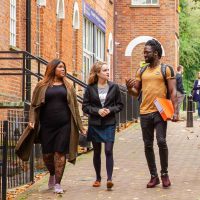 Students undertaking a campus tour