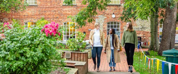 Students visiting university campus