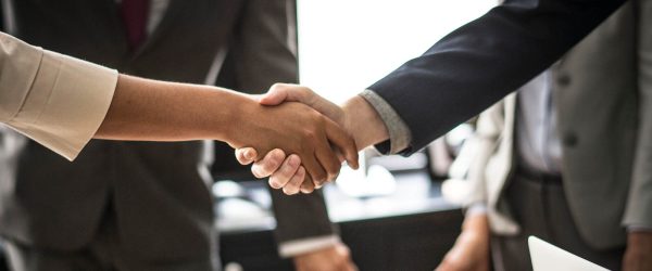 Handshake in office