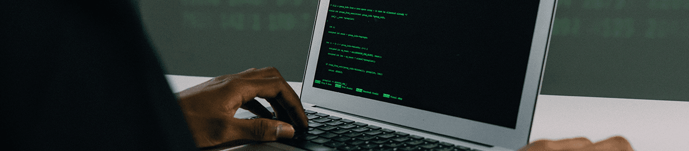 Coding on laptop