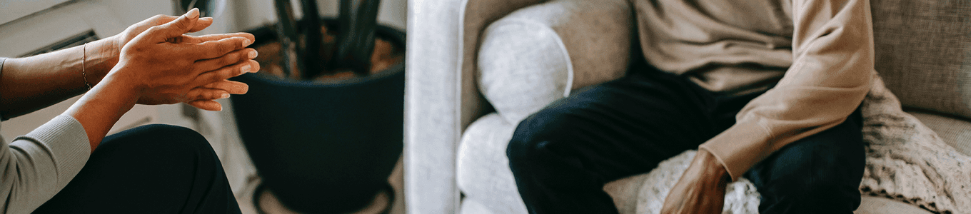 Two people in therapy session