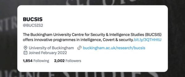 Screenshot of BUCSIS Twitter Profile