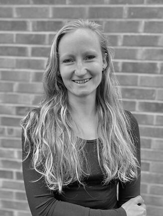 Black and white portrait photograph of Chloe