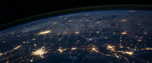 Globe at night