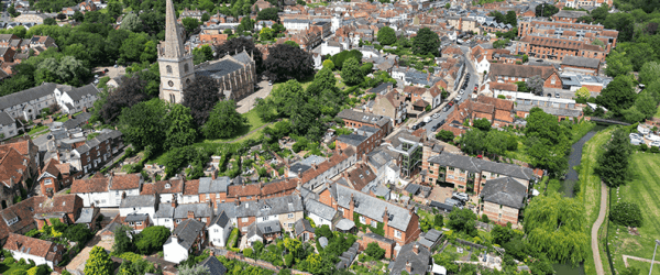 Aerial view of Buckingham