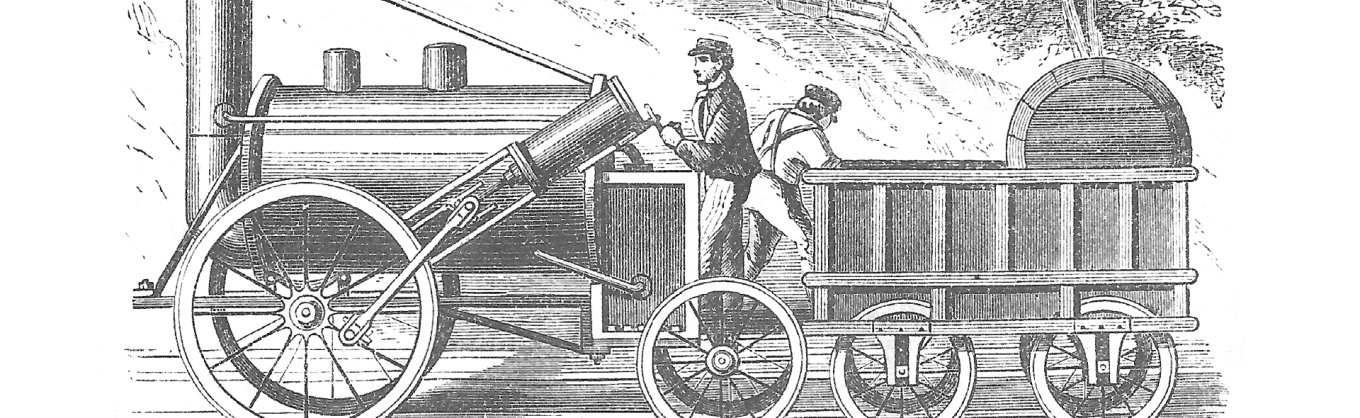 Illustration of a steam locomotive