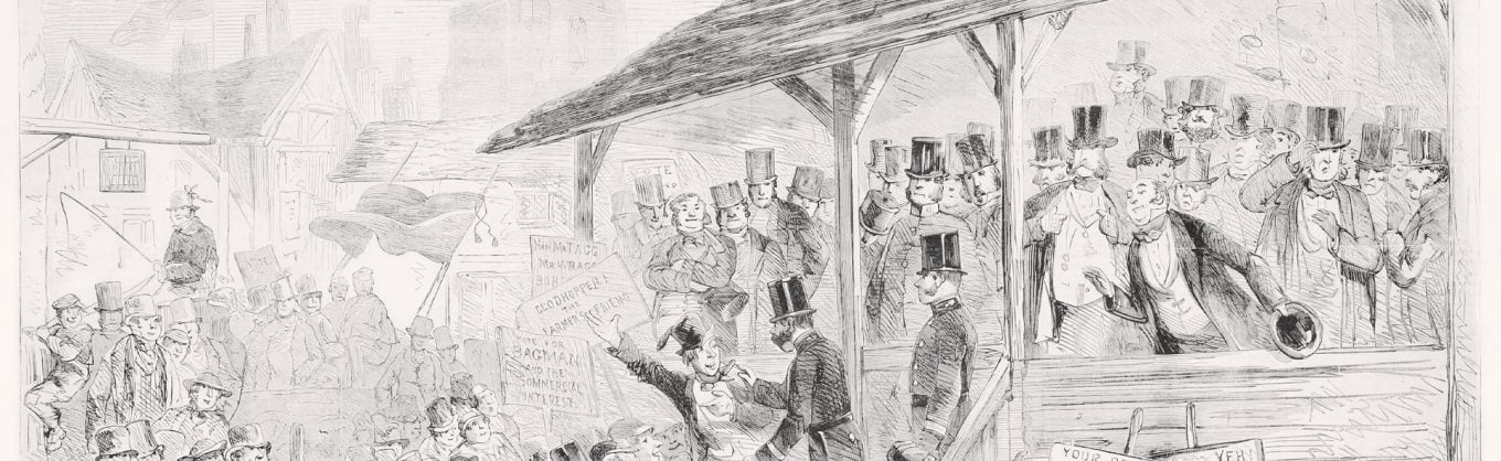 Illustration of English political election