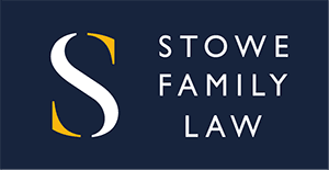 Logo with large S and the wording 'Stow Family Law'