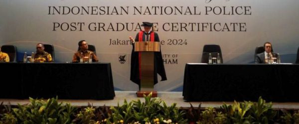 Ceremony for Indonesian Police receiving postgraduate certificate