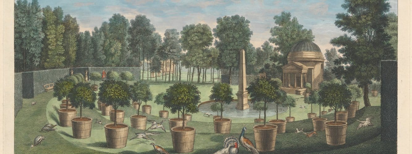 A View of the Orangerie in Lord Burlington’s Garden at Chiswick by Pieter Andreas Rysbrack (Flemish, 1690-1748)