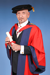 Graduation portrait photograph of Sir Ben Kingsley