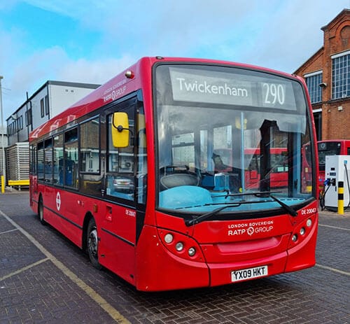 Buckingham's red bus