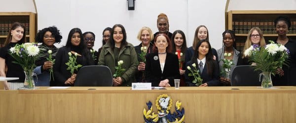 Students and Staff in Buckingham's Moot Court