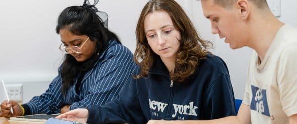 Students studying together
