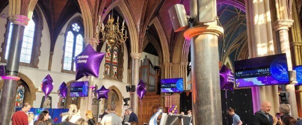 Law without Walls event set-up in Buckingham Parish Church