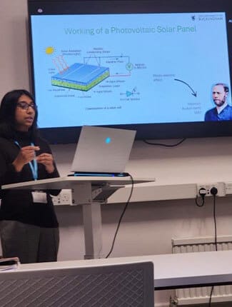Madara Premawardhana giving presentation
