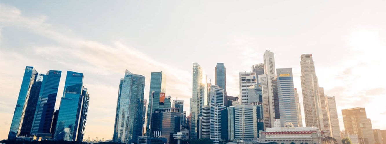 Landscape photo of skyscrapers in Marina Bay Financial Centre