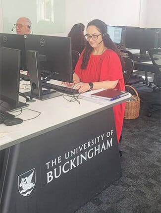 Member of the CA team working in office