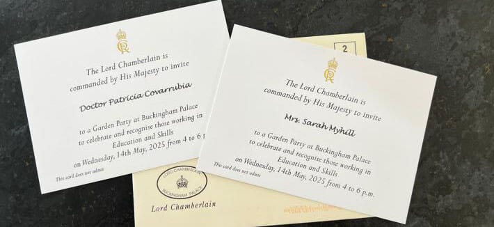 Two invites for the Garden Party at Buckingham Palace