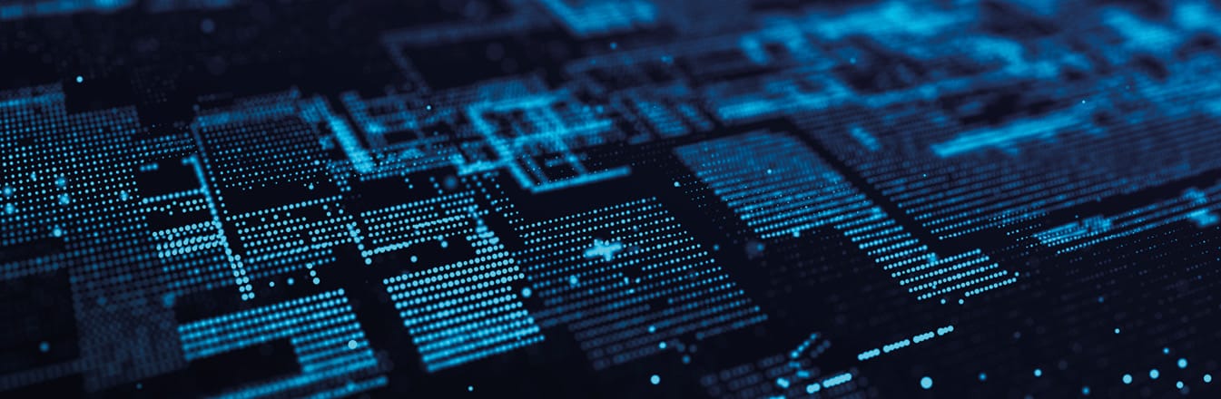 Modern depiction of data and computer technology
