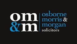 Logo: om&m|Osbourne Morris & Morgan solicitors
