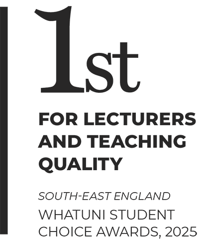 1st for Lecturers and Teaching Quality, South East England, Whatuni Student Choice Awards, 2025