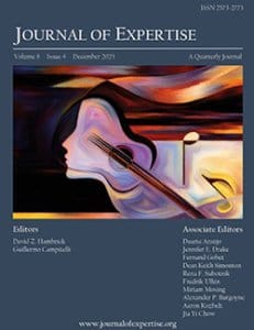 Front cover of the Journal of Expertise