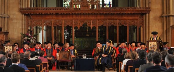 The ceremony in progress at the church